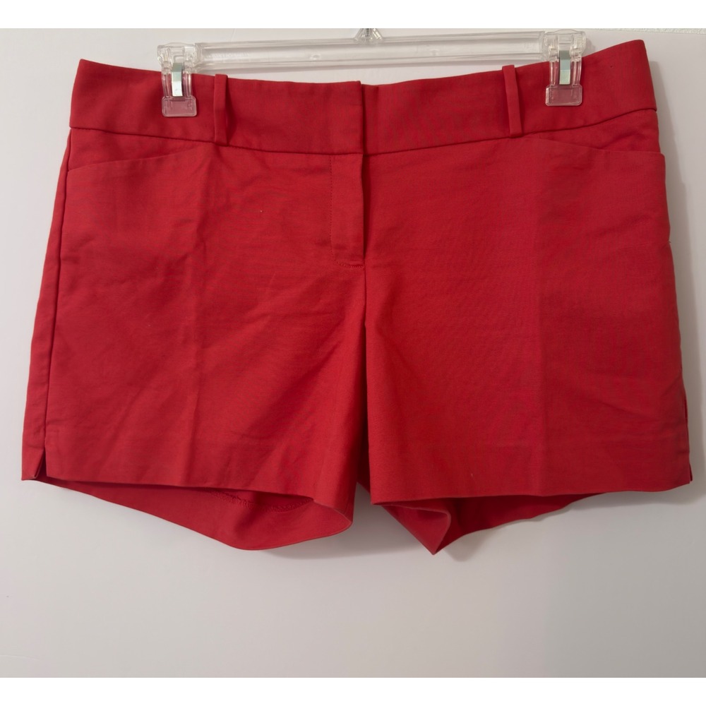 The Limited Red Tailored Shorts Women's Size 14‎ Cotton Spandex Blend Casual